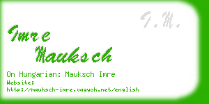 imre mauksch business card